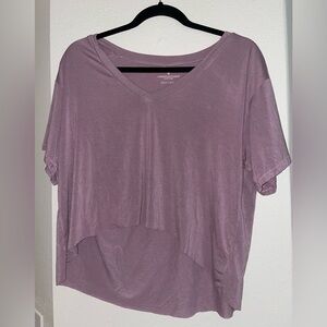 American Eagle Women's V-Neck Mauve Top